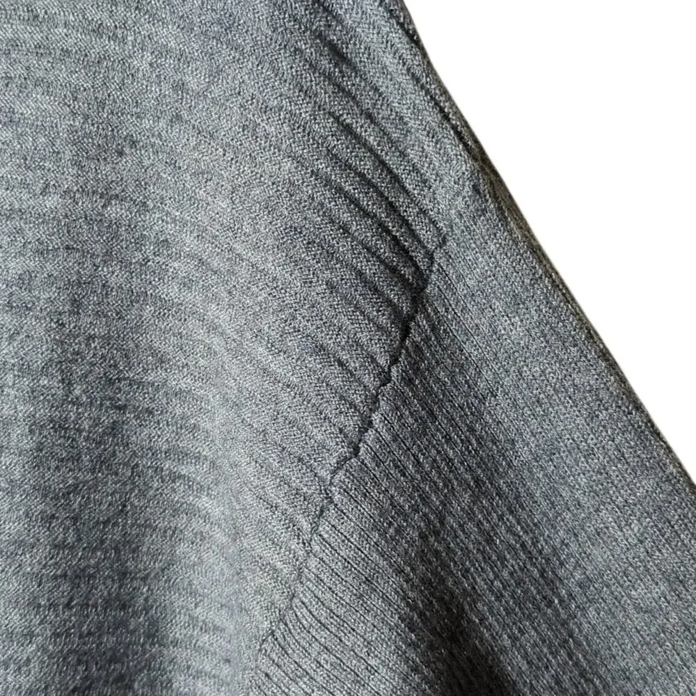Tahari Plus Size Gray Wool Blend Drop Sleeve Button Down Back Sweater Size 2X